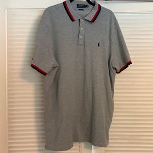 Polo Ralph Lauren Classic-Fit long Mesh gray Polo Shirt